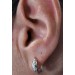 Creolen Sterling Silber 925 6 weiße Zirkonia Brillantlook