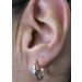 Creolen Sterling Silber 925 2 weiße Zirkonia Brillantlook 