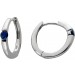 Crelen Sterling Silber 925 2 synthetische blaue Saphire 
