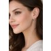 Creolen Ohrringe Silber 925 weiße Zirkonia Steine Brillantlook