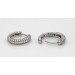 Creolen Ohrringe Silber 925 weiße Zirkonia Steine Diamantlook 