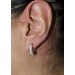 Creolen Ohrringe Silber 925 weiße Zirkonia Steine Diamantlook 