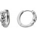 Ohrringe Creolen Silber 925 weiße Zirkonia Steine Diamantlook 