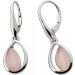 Rosenquarz Ohrringe Sterling Silber 925 2 pastellrosa Edelsteinen