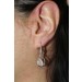 Rosenquarz Ohrringe Sterling Silber 925 2 pastellrosa Edelsteinen
