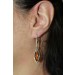 Bernstein Ohrhänger Sterling Silber 925 2 cognac braune Edelsteine