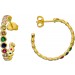 Rainbow Creolen Ohrsteker Silber 925 Gelbgold vergoldet bunte Zirkonia 