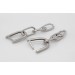 Creolen Ohrringe Paperclip Design Silber 925 rhodiniert