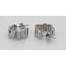 Ohrstecker Halbcreolen Silber 925 rhodiniert 