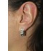 Ohrstecker Halbcreolen Silber 925 rhodiniert 