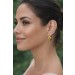 Citrin Creolen 21mm Silber vergoldet gelbe Natur Edelsteine