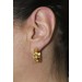 Citrin Creolen 21mm Silber 925 vergoldet gelbe Edelsteine 6ct