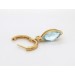 Topas Creolen Silber vergoldet Blautopase Natur Edelsteine