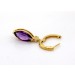 Amethyst Creolen Silber Gelbgold vergoldet weiße Topas Edelsteine