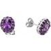 Amethyst Ohrstecker Silber 925 lila Natur Edelsteine 7.4ct