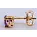 Amethyst Ohrstecker Silber vergoldet nat Amethyst Edelsteine 1.3ct