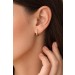 Diamant Creolen Silber 925 18K vergoldet Labor Diamanten 0.10ct