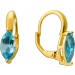 Blautopas Ohrhänger Silber 18K vergoldet Sky Blue Topase 1.8ct