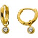 Diamant Creolen Silber 18K vergoldet Labor Diamanten 0.24ct