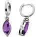 Amethyst Ohrringe Silber 925 nat. brasilianische Amethyste nat. Topase