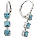 Blautopas Ohrringe Silber 925 nat. Sky Blue Topase 1.7ct