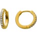 Diamant Creolen Silber 18K Gold vergoldet Labor Diamanten 0.14ct