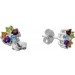 Citrin Ohrstecker Silber 925 nat. Amethyst Blautopas Peridot Granat Topas 