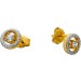 Diamant Ohrringe Dancing Stone Silber vergoldet Labor Diamanten 