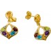 Citrin Ohrstecker Silber vergoldet nat. Amethyst Topas Peridot Granat Blautopas