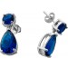 Zirkonia Ohrstecker Silber 925 blaue Zirkonia Steine