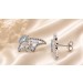Schmetterlings Ohrringe Silber 925 wasserblaue weisse Zirkonia Steine