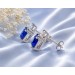 Zirkonia Ohrringe Silber 925 weisse blaue Zirkonia Steine