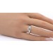 Solitärring Silber 925 hellblauer Blautopas Edelstein
