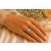 Blautopas Ring Silber Gelbgold vergoldet blauer Edelstein Diamanten 