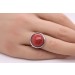 Ring Silber 925 synthetische rote Koralle