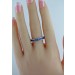 blauer Memoire Ring Alliancering Silber 925 Safir Zirkonia Vorsteckring 2