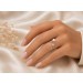 Perlenring Silber 925 Süsswasser Perle 5.9mm weißer Zirkonia 