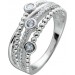 Verschlungener Ring weißen Zirkonia Silber 925 Damen Ring  1