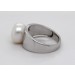 Perlenring Silber 925 weiße Süßwasserperle 11mm