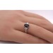 Edelstein Ring schwarzen Onyx Silber 925 weißen Zirkonia 