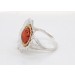 Bernstein Sonnenblumen Ring Silber 925 vergoldet Cognac brauner Edelstein