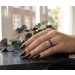 Memoire Ring Silber 925 schwarze Zirkonia Steine