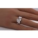 Designer Ring  Silber 925 18 weiße Zirkonia Krappengefasst mattiert