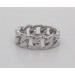Ring Silber 925 poliert rhodiniert Panzerkettendesign