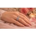 Blautopas Ring Silber 925 wasserblaue Edelsteine
