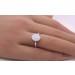 Ring Silber 925 1 natürlicher Opal Krappengefasst rhodiniert poliert