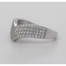 V-Förmiger Ring Silber925 weiße Zirkon Edelsteine Krappebgefasst rhodiniert 