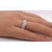 V-Förmiger Ring Silber925 weiße Zirkon Edelsteine Krappebgefasst rhodiniert 