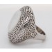 Perlmutt Ring Silber 925 weiße Edelsteineinlage