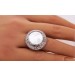 Perlmutt Ring Silber 925 weiße Edelsteineinlage